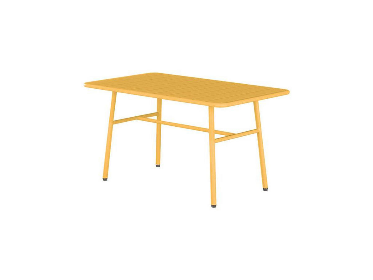 GARTENTISCH - Metall - Senfgelb - MIRMANDE von MYLIA - Gelb, Metall (89/50/47cm) - Vente-Unique