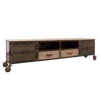 TV-BOARD Mango 220x40x60 braun lackeirt HEAVY INDUSTRY #232 - Braun, Holz (220/60/40cm) - Massivmoebel24