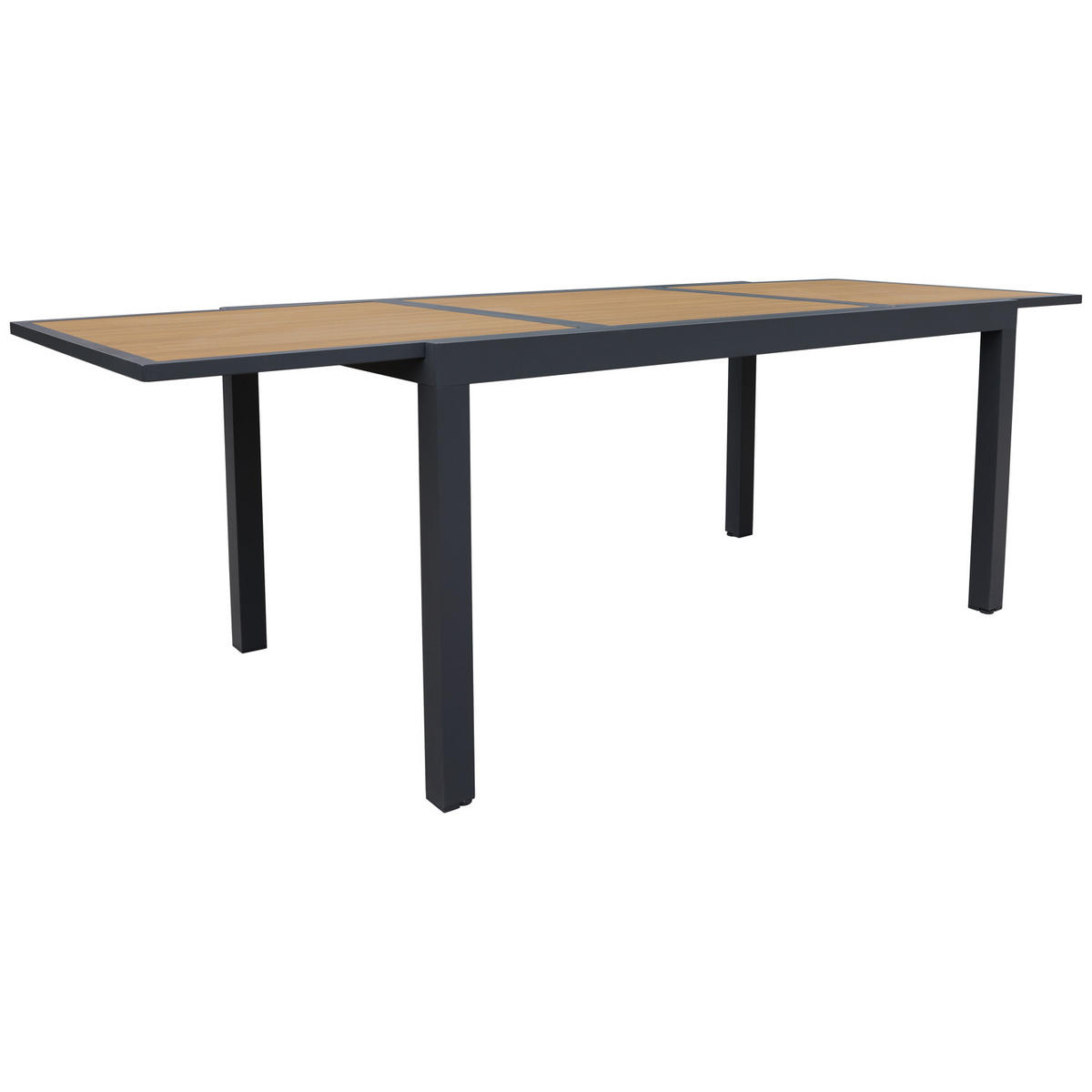 GARTENMÖBEL Palermo Grau und Anthrazitgrau 8 Plätze - Grau, Metall - Happy Garden