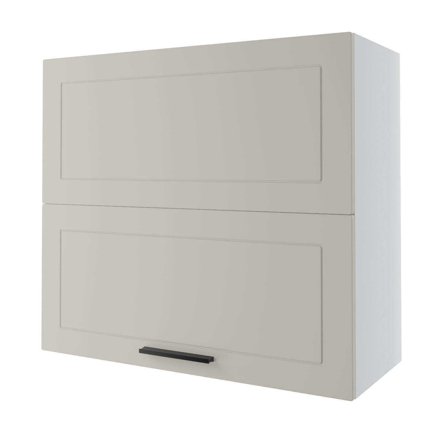 KÜCHENHÄNGESCHRANK Kvantum W8B/80 Vanille Matt / Weiß Matt 80 / 32,5 / 72cm - Creme/Weiß, Holz/Holzwerkstoff (80/72/32.5cm) - Feldmann-Wohnen