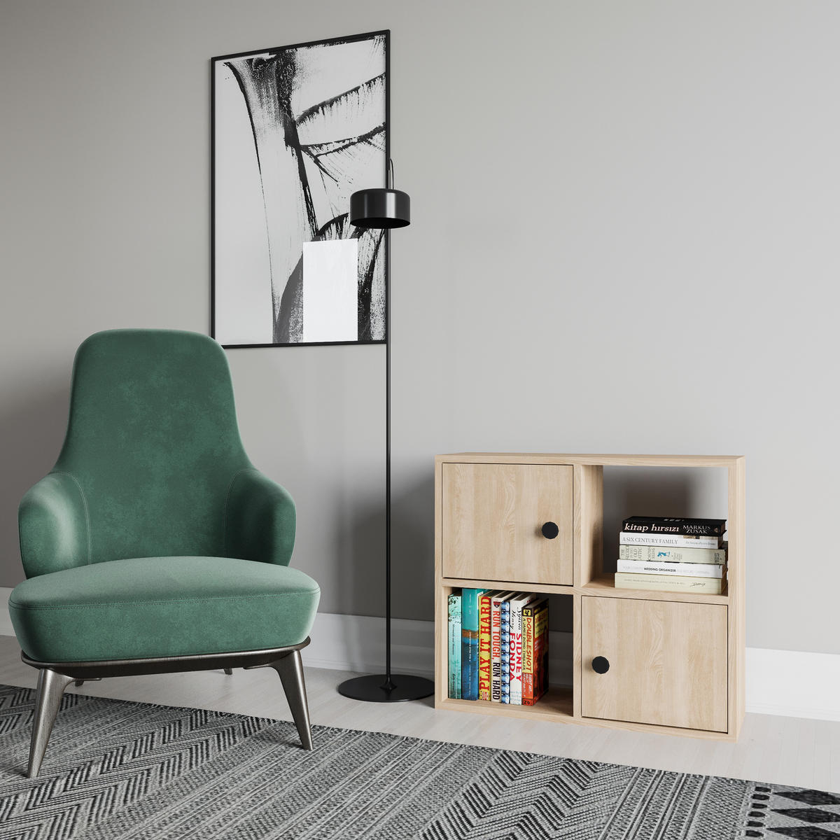 BÜCHERREGAL Tuttle Eiche - Eichefarben, Holzwerkstoff (25/63.2/72cm) - Decorotika
