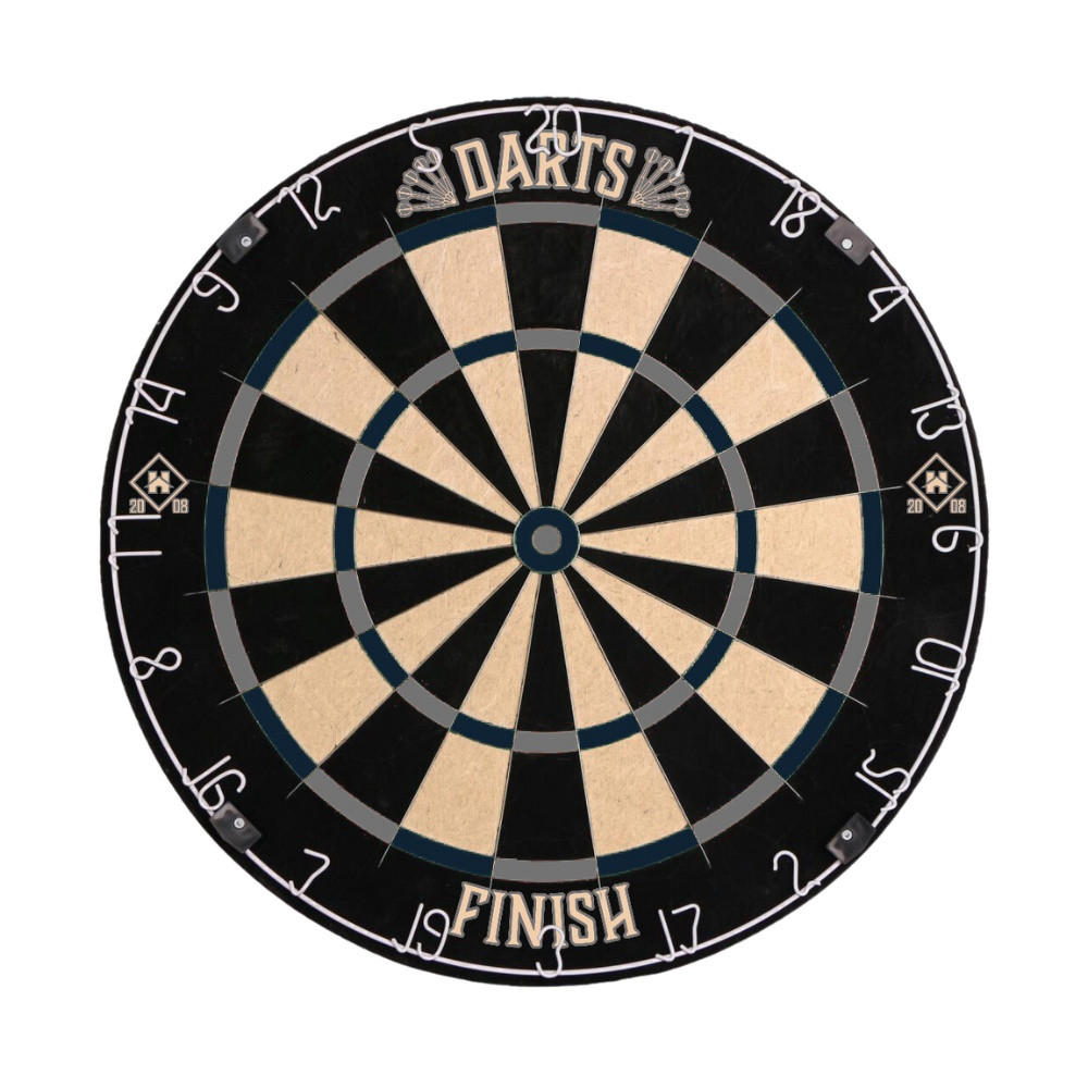 DARTSCHEIBE FINISH - Farbe: Schwarz - Schwarz, Textil/Metall (45.1/4cm) - Home Deluxe