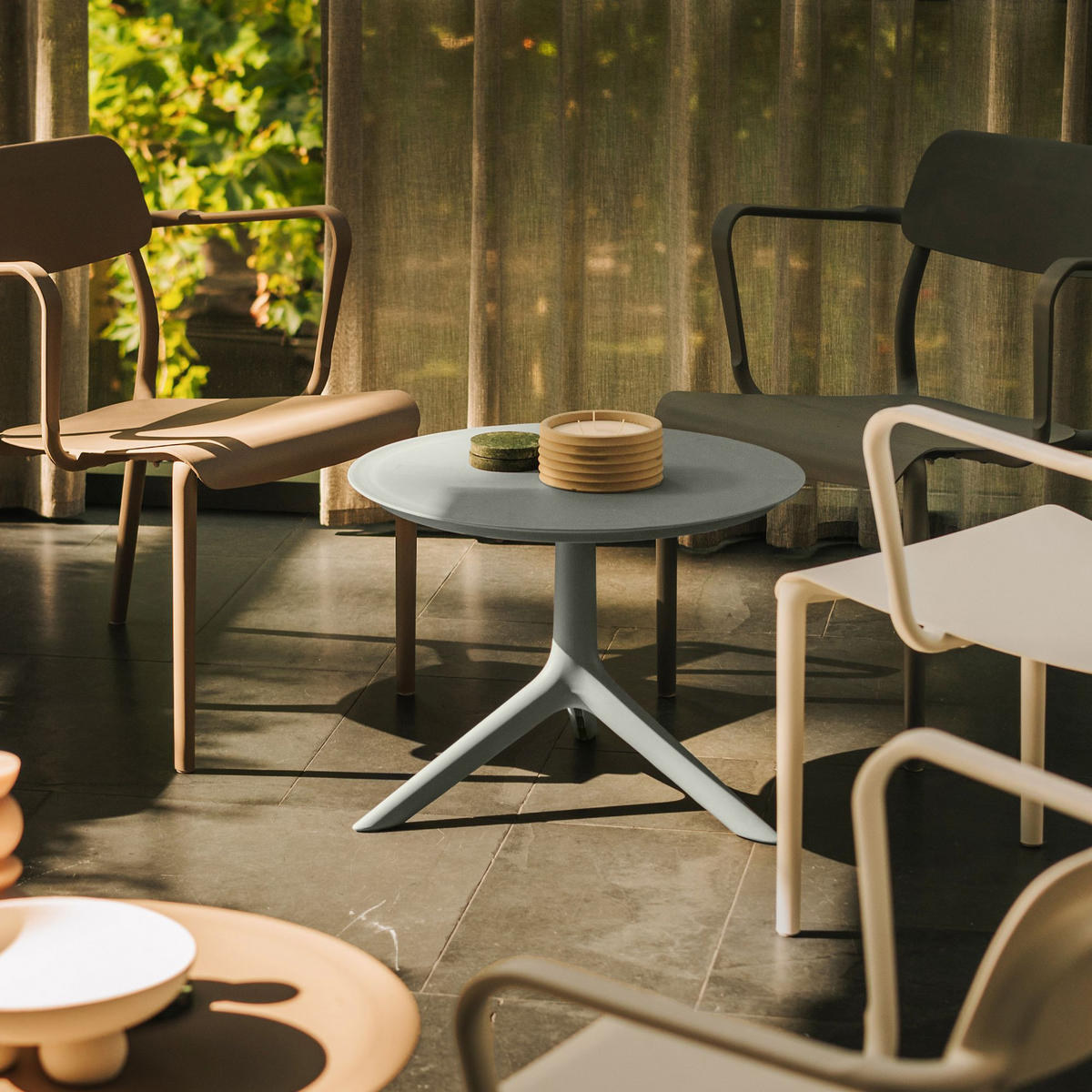 GARTENMÖBEL-SET GALIO, 4-tlg - Grau, Kunststoff - KONSIMO®