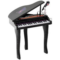 ELEKTRONISCHER FLÜGEL DE-18641 37 Tasten, Lernlichter, Mikrofon Rosa - Schwarz, Holzwerkstoff (39/69/48cm) - ComfortXL