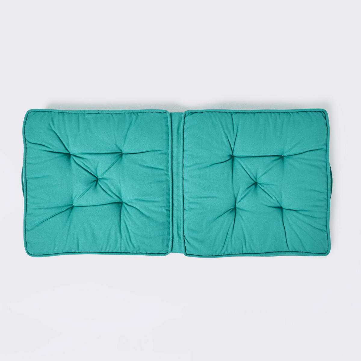 REISEKISSEN türkis 50/50/10 cm – Klappkissen Baumwolle - Türkis, Textil (50/50/12cm) - Homescapes