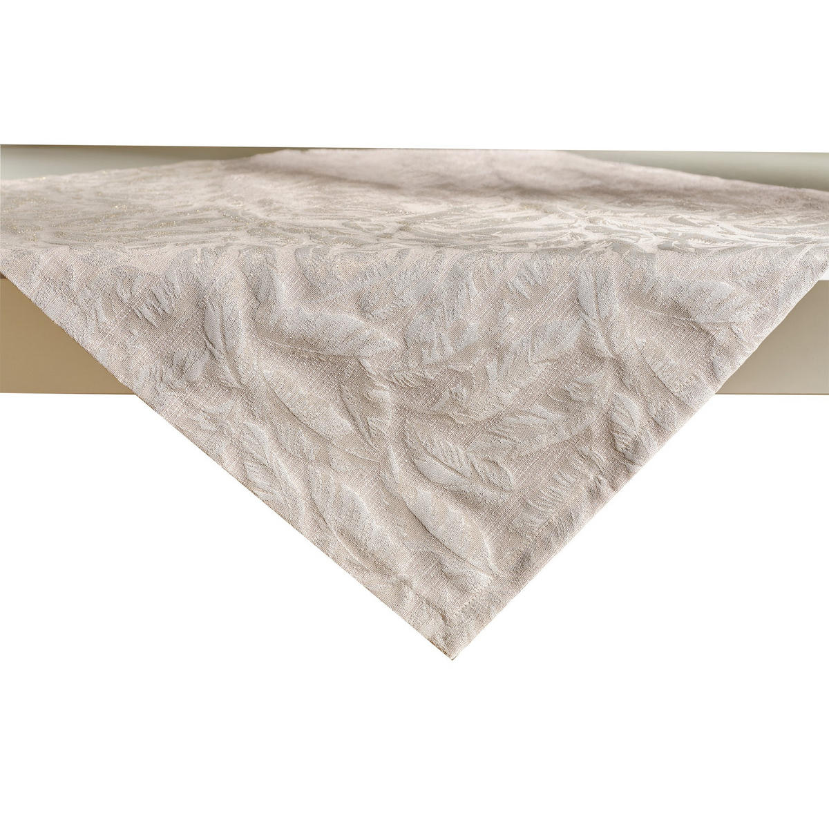 TISCHDECKE Sparkleaf - Beige, Textil (80/80/1cm) - home&you