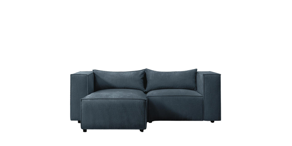 ECKSOFA L-Form Modulo, stoff Lincoln, Dunkelblau, Links - Dunkelblau, Holz (210/185cm) - Kaiser Möbel