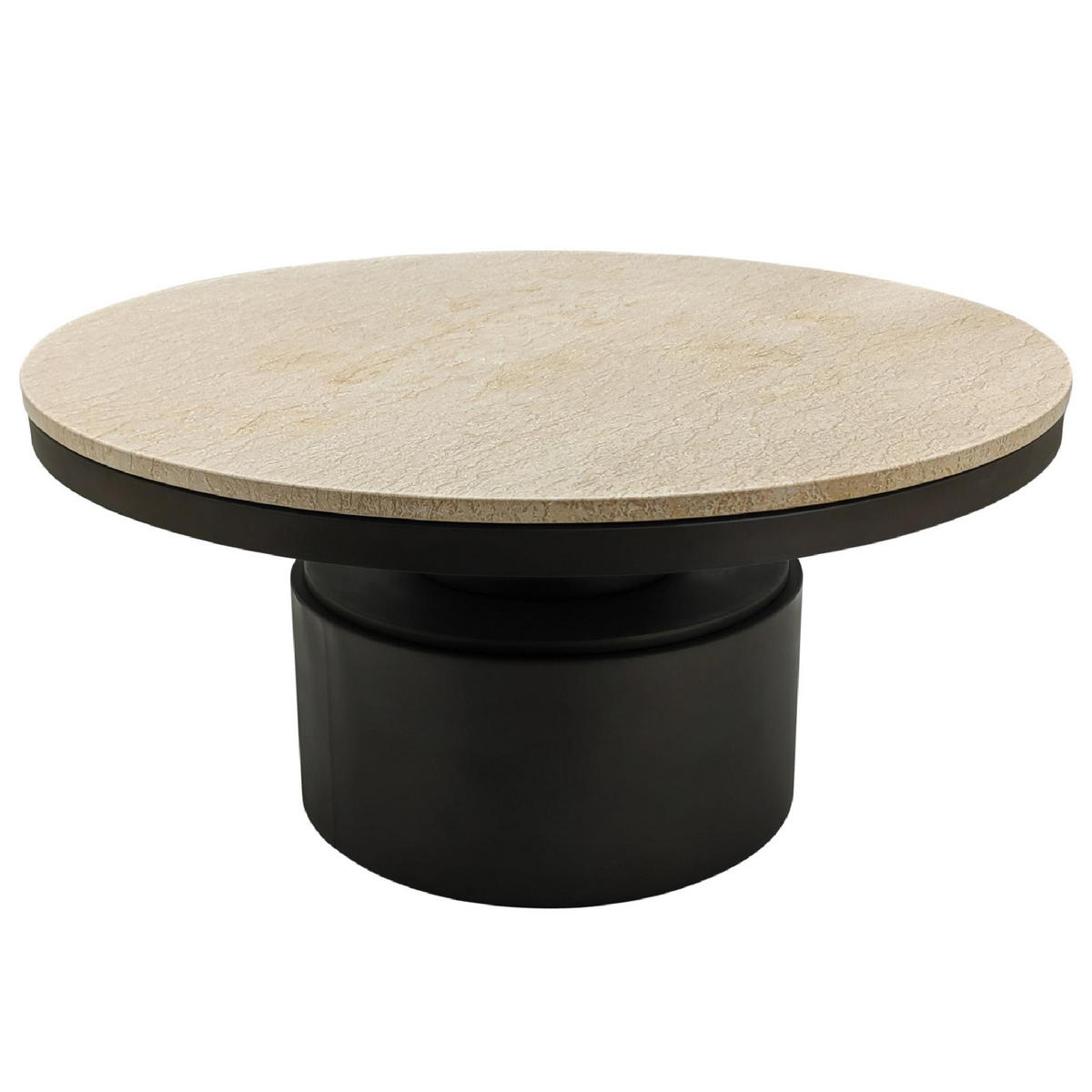 COUCHTISCH Bregt Beige 90/90/45cm - Beige, Stein (90/90/45cm) - PTMD Collection