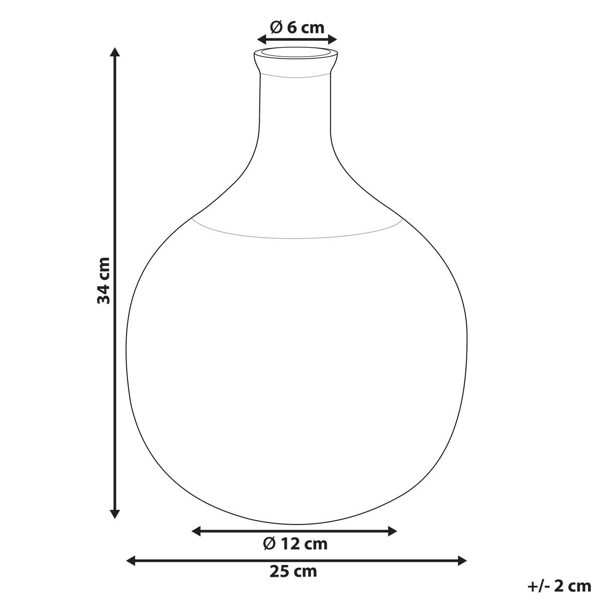 BLUMENVASE Glas grün Achaar - Grün, Glas (34cm) - Beliani