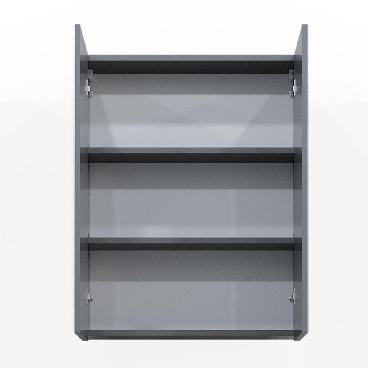 BADSPIEGELSCHRANK Fredd Anthrazit 60 x 77 cm - Schwarz Hochglanz/Anthrazit, Holzwerkstoff (60/77/17.2cm) - Vicco