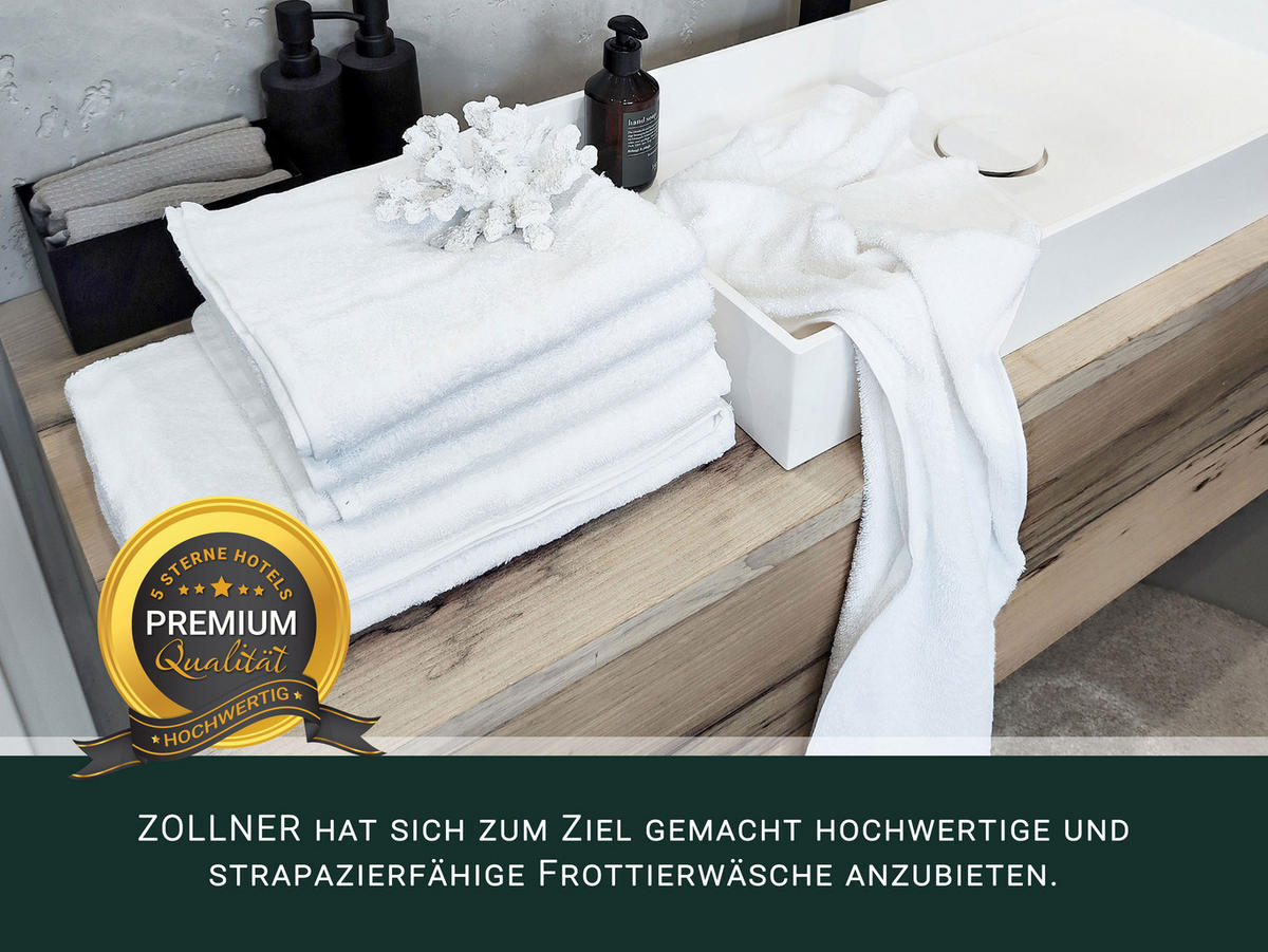 HANDTÜCHER, 10er-Set, 50x100 cm, 100% Baumwolle, Weiß - Weiß, Textil (50/100cm) - Zollner