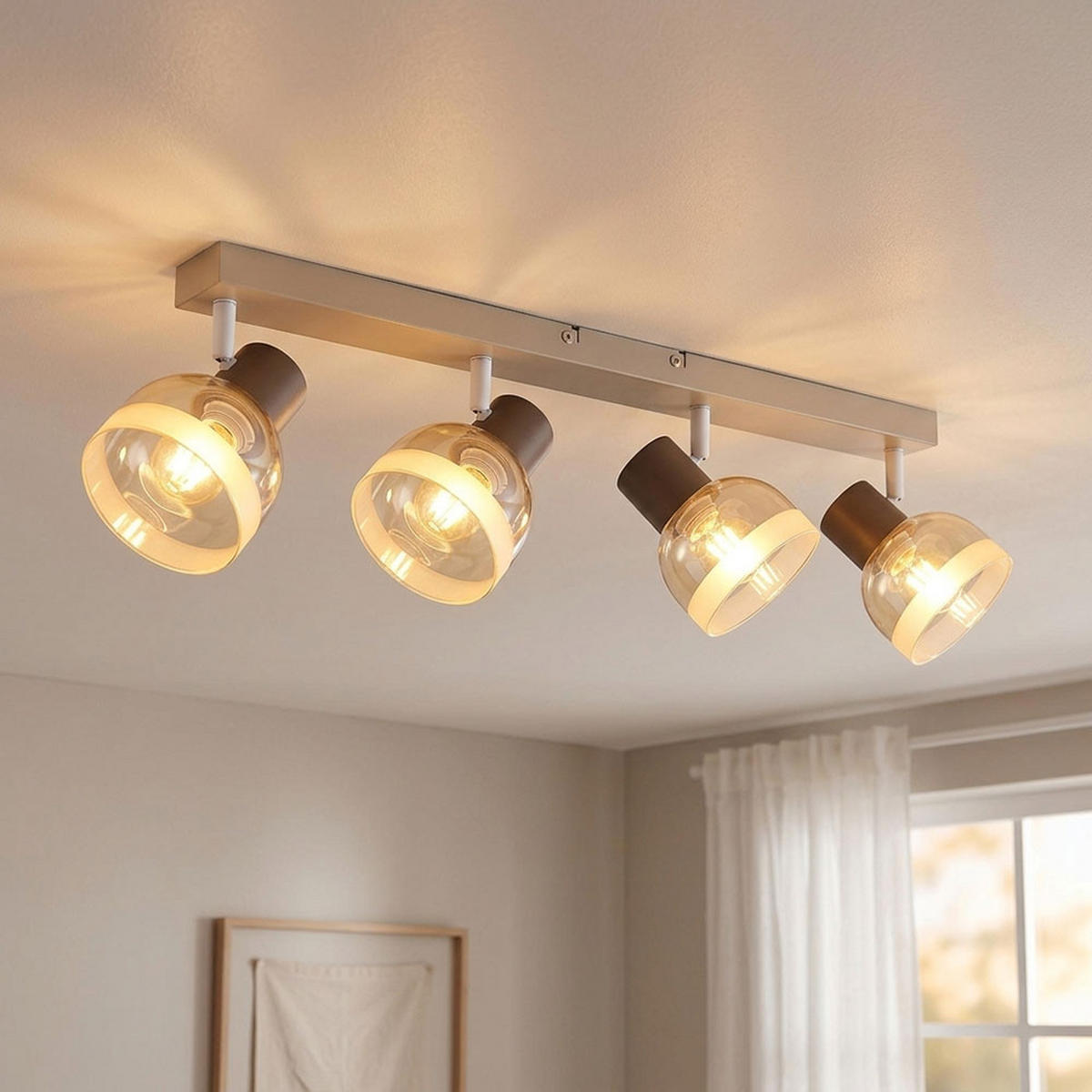 DECKEN SPOTS KAIRO - Bernsteinfarben, Glas (56/10/14cm) - Globo Lighting