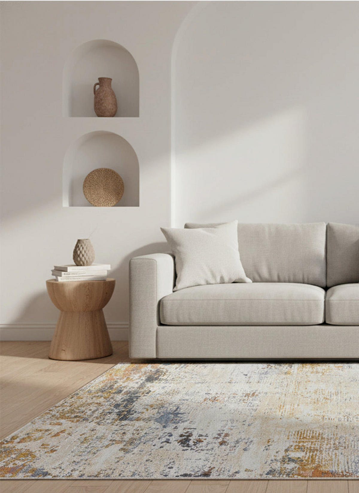 KURZFLORTEPPICH Mehrfarbig Amsterdam 134/200 cm - Multicolor, Naturmaterialien/Textil (134/200cm) - Atticgo
