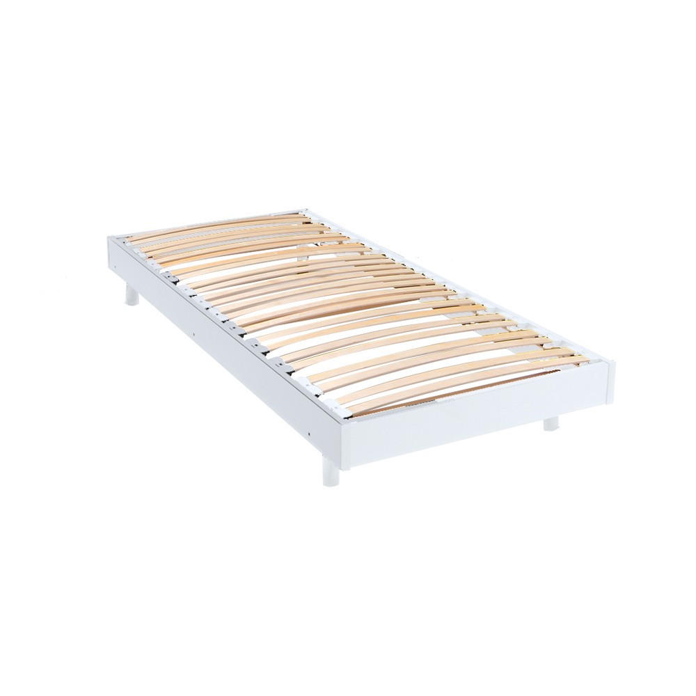 BETTRAHMEN SOMKIT mit Einlegerahmen/ 90x190, Weiß - Weiß, Holzwerkstoff (90/190cm) - Weber Industries