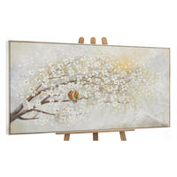 GEMÄLDE Sonnenaufgang Schattenfugenrahmen beige 160x80 cm - Beige, Holz (160/80cm) - YS-art gallery