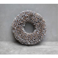 TROCKENBLUMEN Bakulikranz dick Weiß - Weiß, Naturmaterialien (5cm)