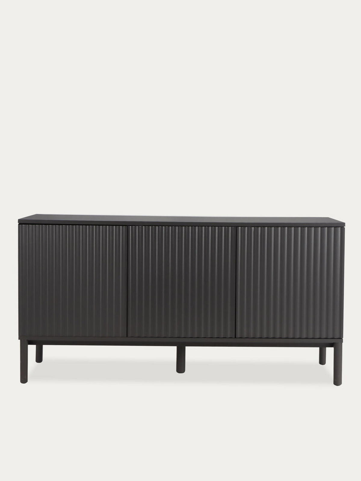 SIDEBOARD Melton Schwarz 150 cm x 75 cm - Schwarz, Holzwerkstoff (150/75/40cm) - Kenay Home