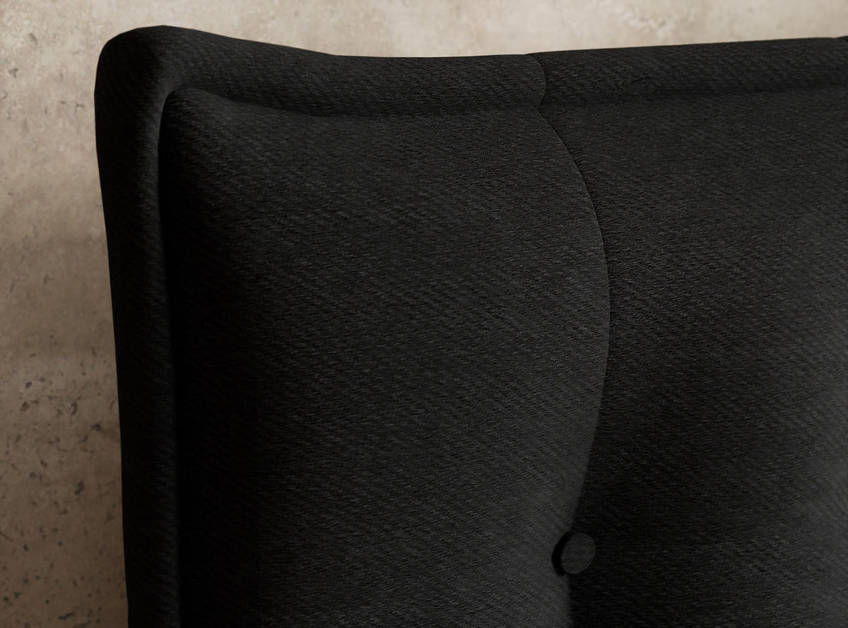 BOXSPRINGBETT Fatu 140/200 cm, in Schwarz, Bettkasten, Matratze, Topper - Schwarz, Holz/Holzwerkstoff (140/200cm) - Maison de Reve