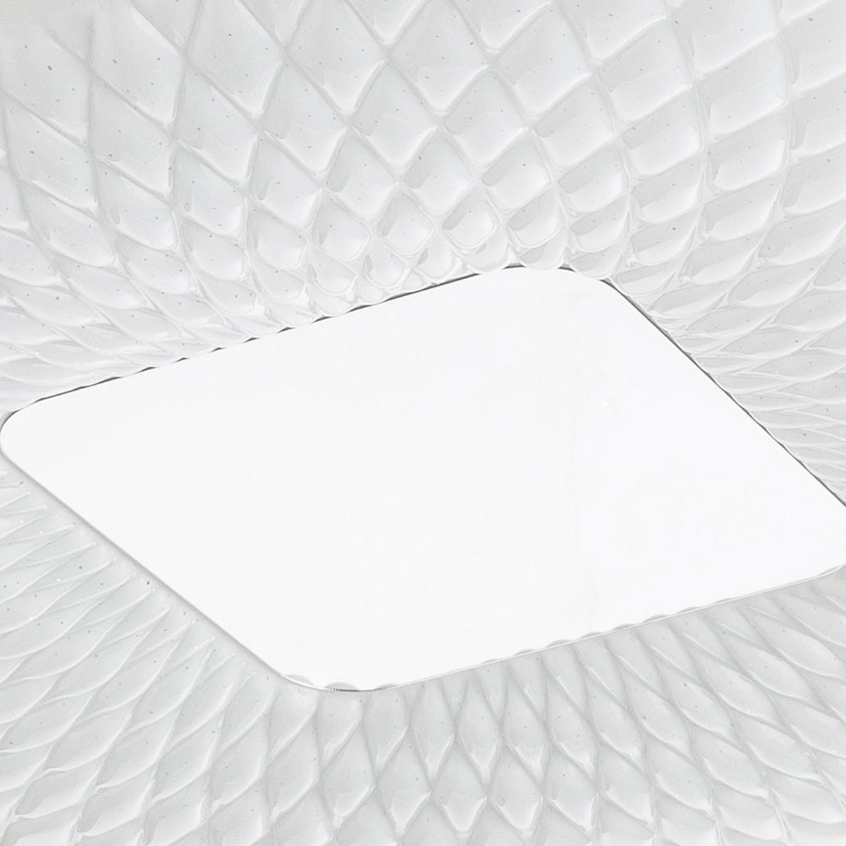 LED DECKENLEUCHTE FINDUS Weiß Metall - Weiß, Metall (43/43/4.6cm) - Globo Lighting