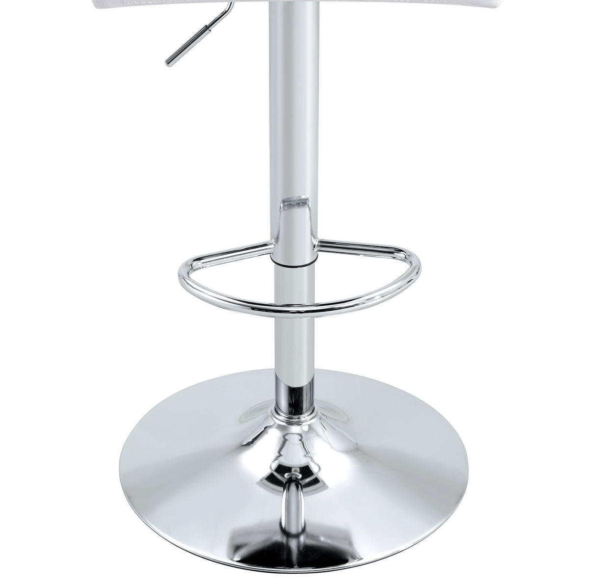 STUHL 4er-Set PVC Weiß mit Kristallknopf-Details - Weiß, Metall (42/125/55.2cm) - Meubliv