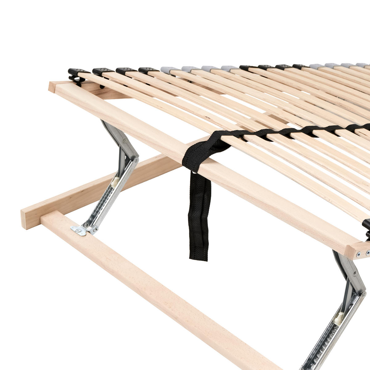 LATTENROST manuell verstellbar 90/200 cm Monthois - Hellbraun/Braun, Holz (90/200cm) - Beliani