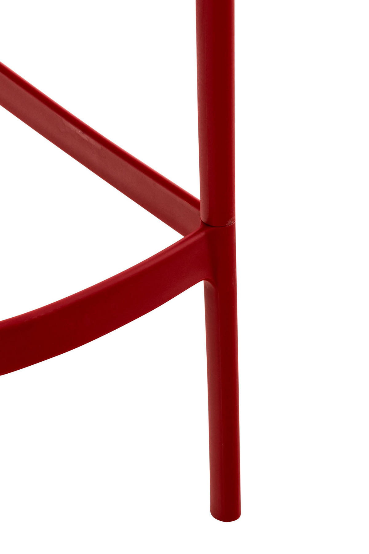 BARHOCKER 2er Set Kunststoff rot - Rot, Kunststoff (45/105/53cm) - CLP