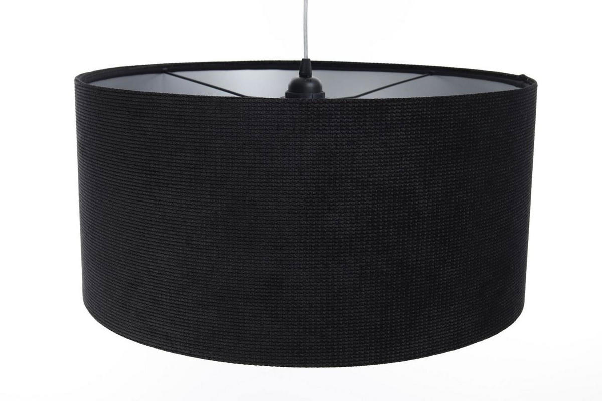 HÄNGELEUCHTE Schwarz 50/25 cm - Silberfarben/Schwarz, Kunststoff (50/0.6/25cm) - ONZENO