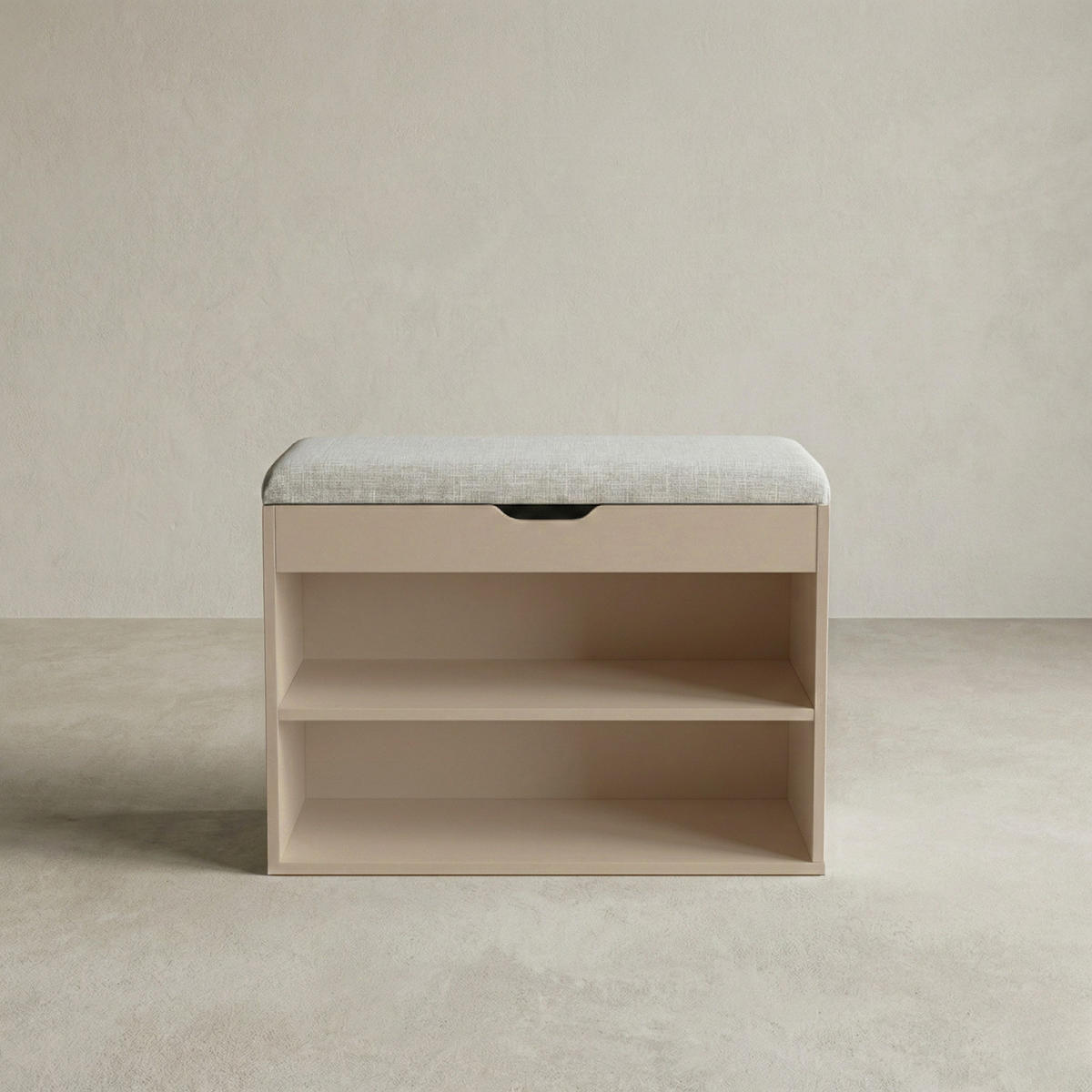 SCHUHREGAL Vault 60/30/47 cm - Hellgrau, Holzwerkstoff (30/47/60cm) - BOXIMO