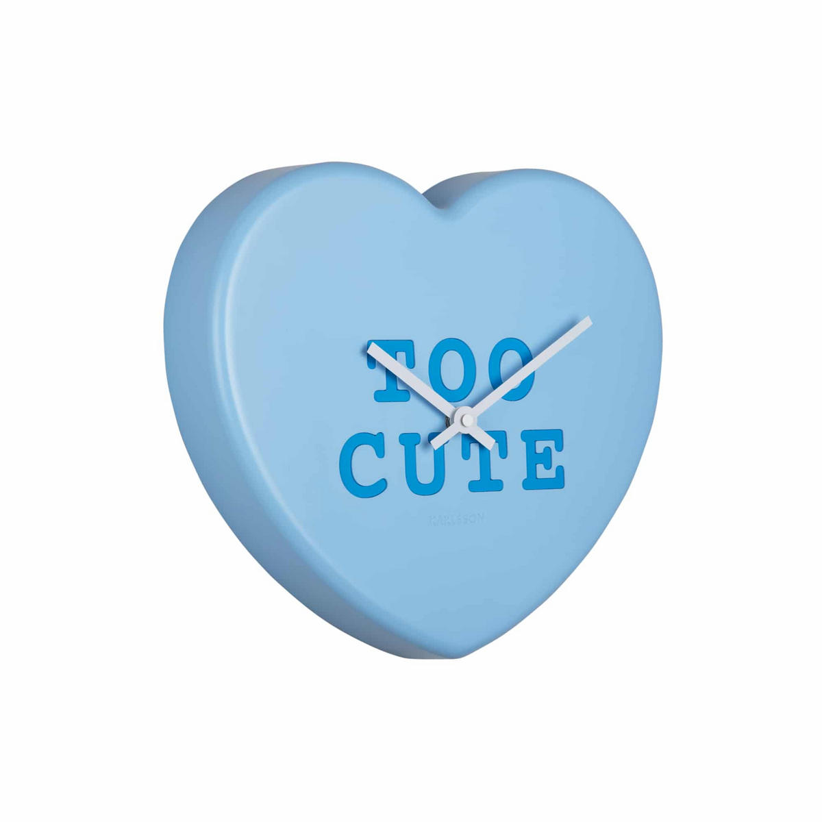 WANDUHR Heart Candy 27/30/27 cm - Blau, Kunststoff (30/27/27cm) - Karlsson