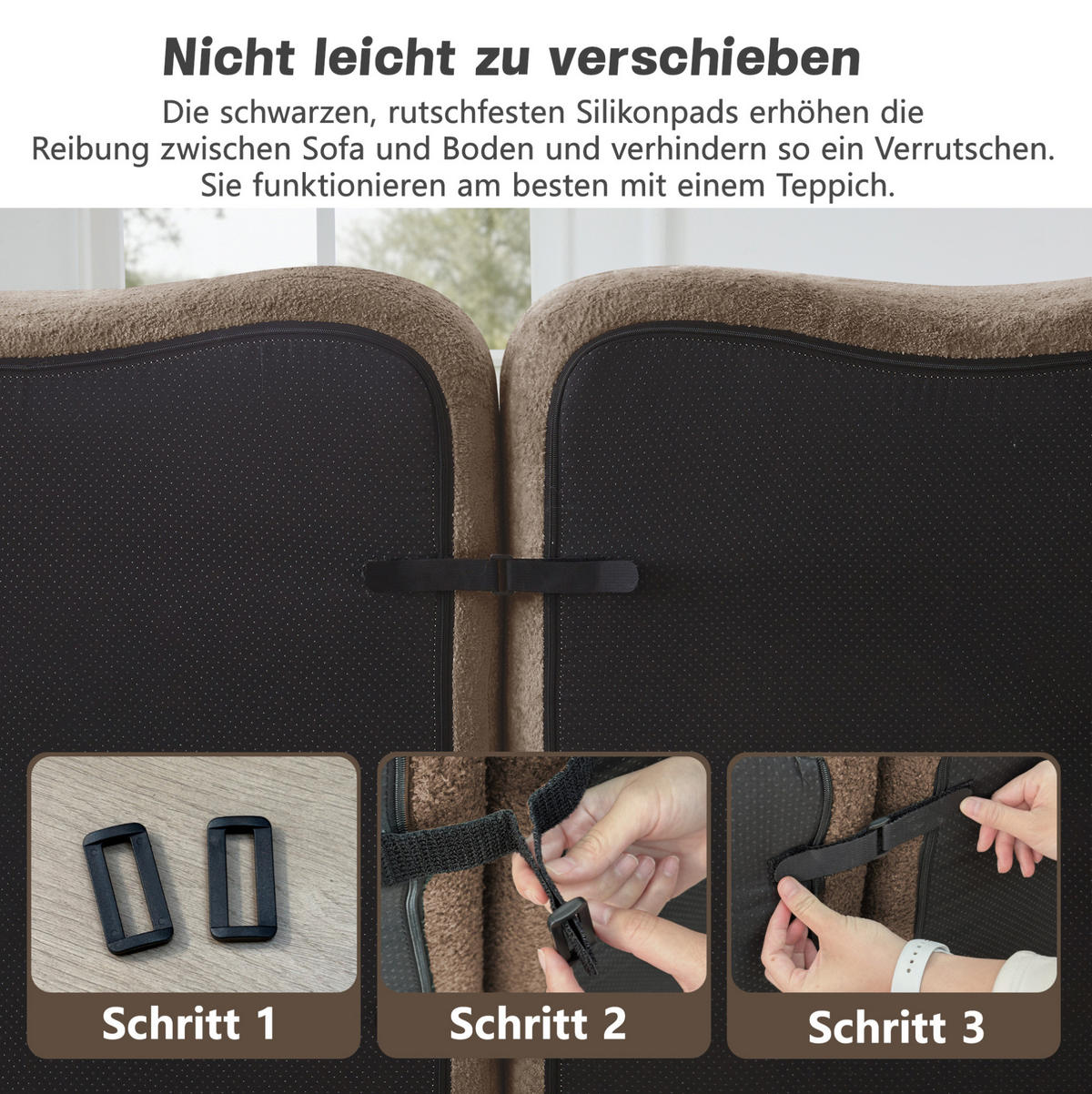 2-SITZER sofa rahmenlos mit Wellenform, tiefer Sitzfläche und flexiblem Hocker, Braun - Braun, Textil (192/70/98cm) - Redom