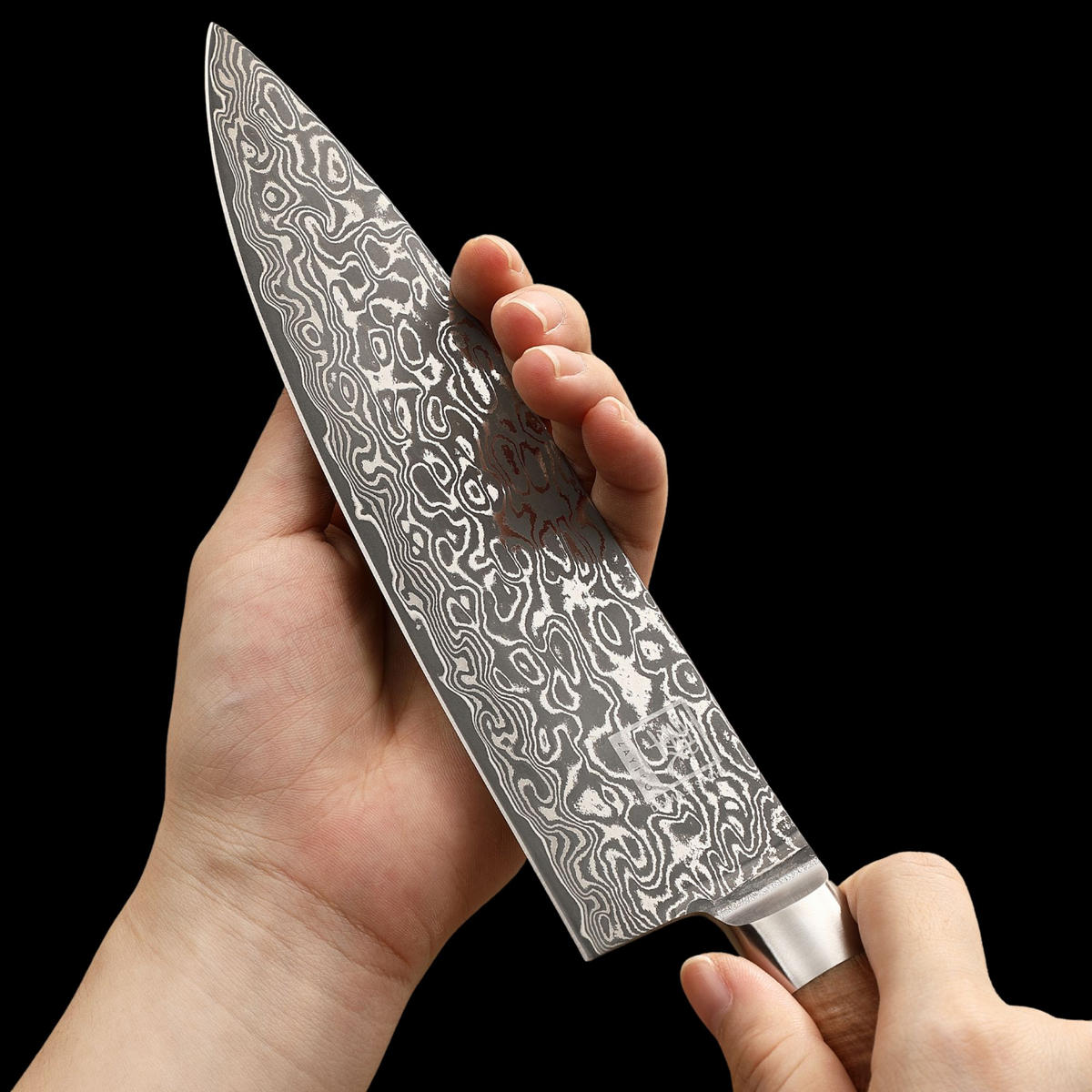 CHEFMESSER 20 cm - Birkefarben, Holz/Metall (34cm) - Zayiko