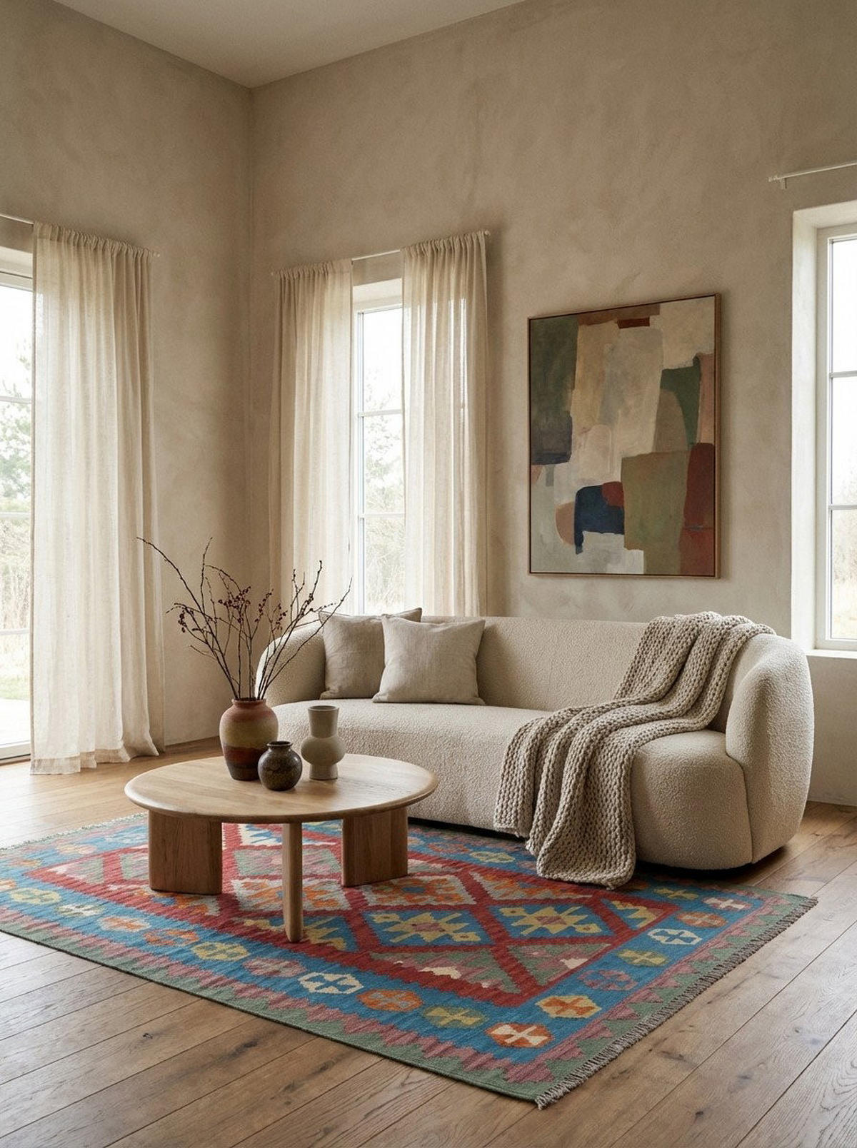 HANDWEBTEPPICH Kelim Gashgai Rot 183/131 cm Schurwolle - Rot, Textil (131/183cm) - Looma