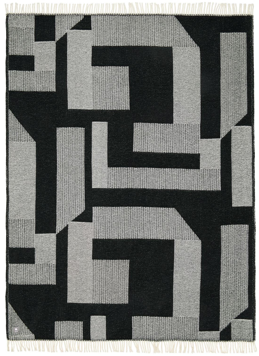 DECKE / Plaid Slow schwarz 140x200cm - Schwarz, Textil (140/200cm) - Musterring