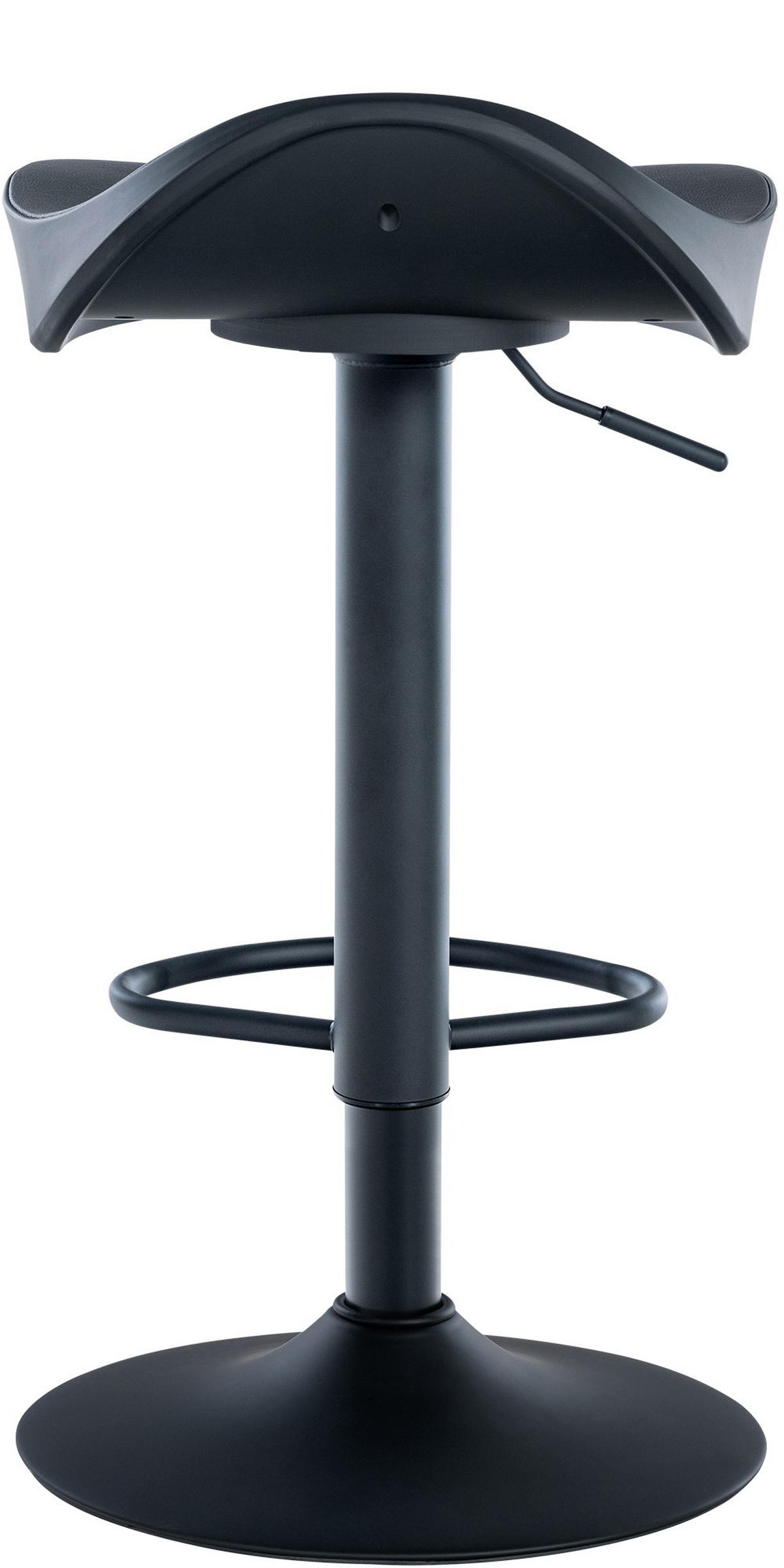 BARHOCKER 2er Set Gokar Kunstleder Schwarz - Schwarz, Leder (39/66/40cm) - DELUKE