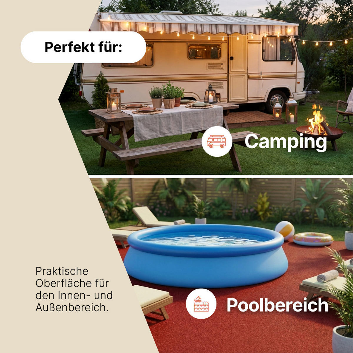 RASENTEPPICH PEMBA Rot 200/360 cm - Rot, Textil (200/360cm) - Tapiso