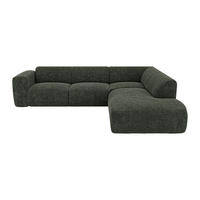 SOFA - 6 Personen - stoff - grün Pogni - Grün, Textil (269/73/221cm) - Vente-Unique