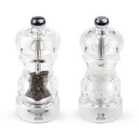 MÜHLENSET Nancy 12cm Pfeffer- & Salzmühle Acryl Stahlmahlwerk - Transparent, Kunststoff (11/12/5.5cm) - PEUGEOT