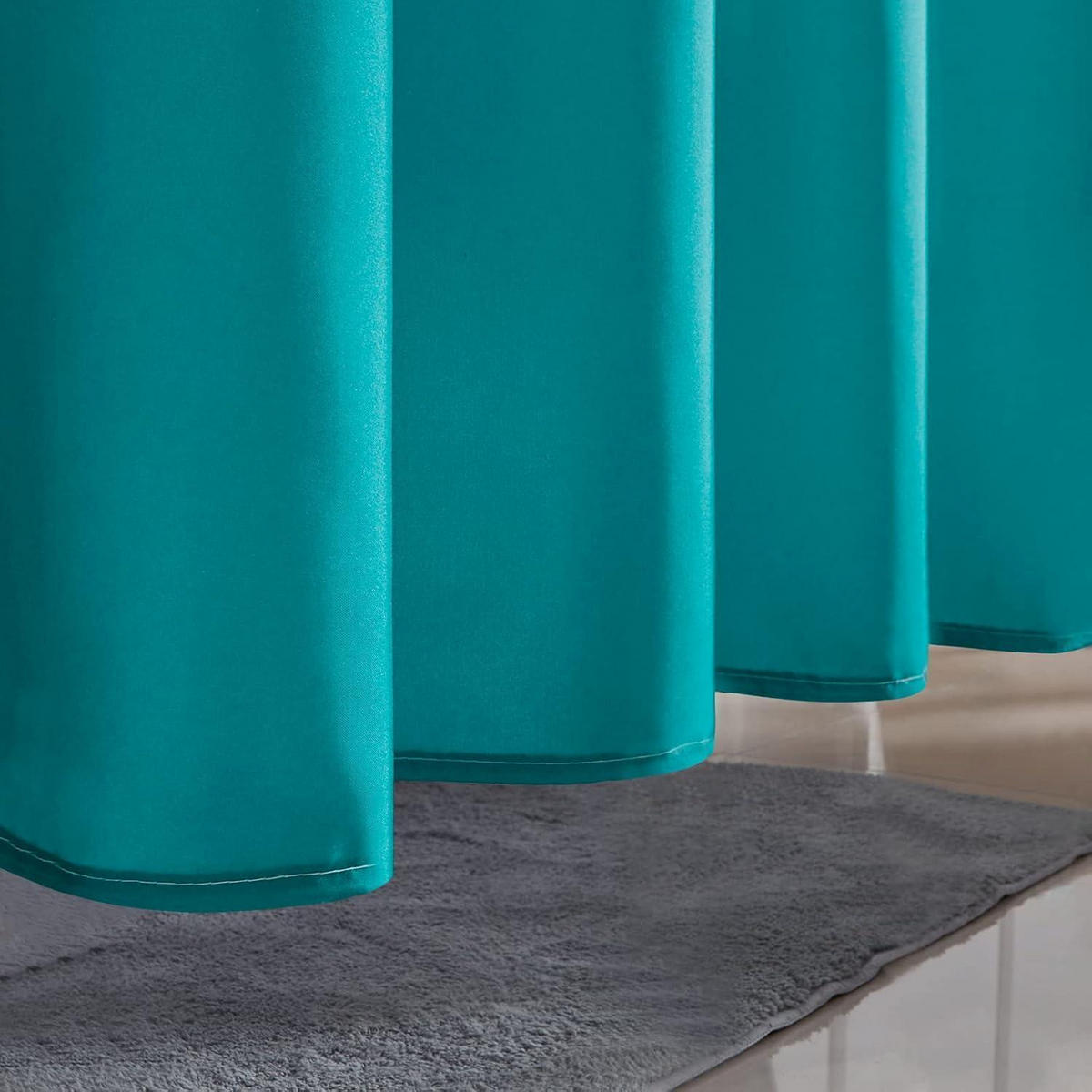 DUSCHVORHANG Textil Aquamarine 100 x 200 cm - Türkis, Textil (100/200cm)