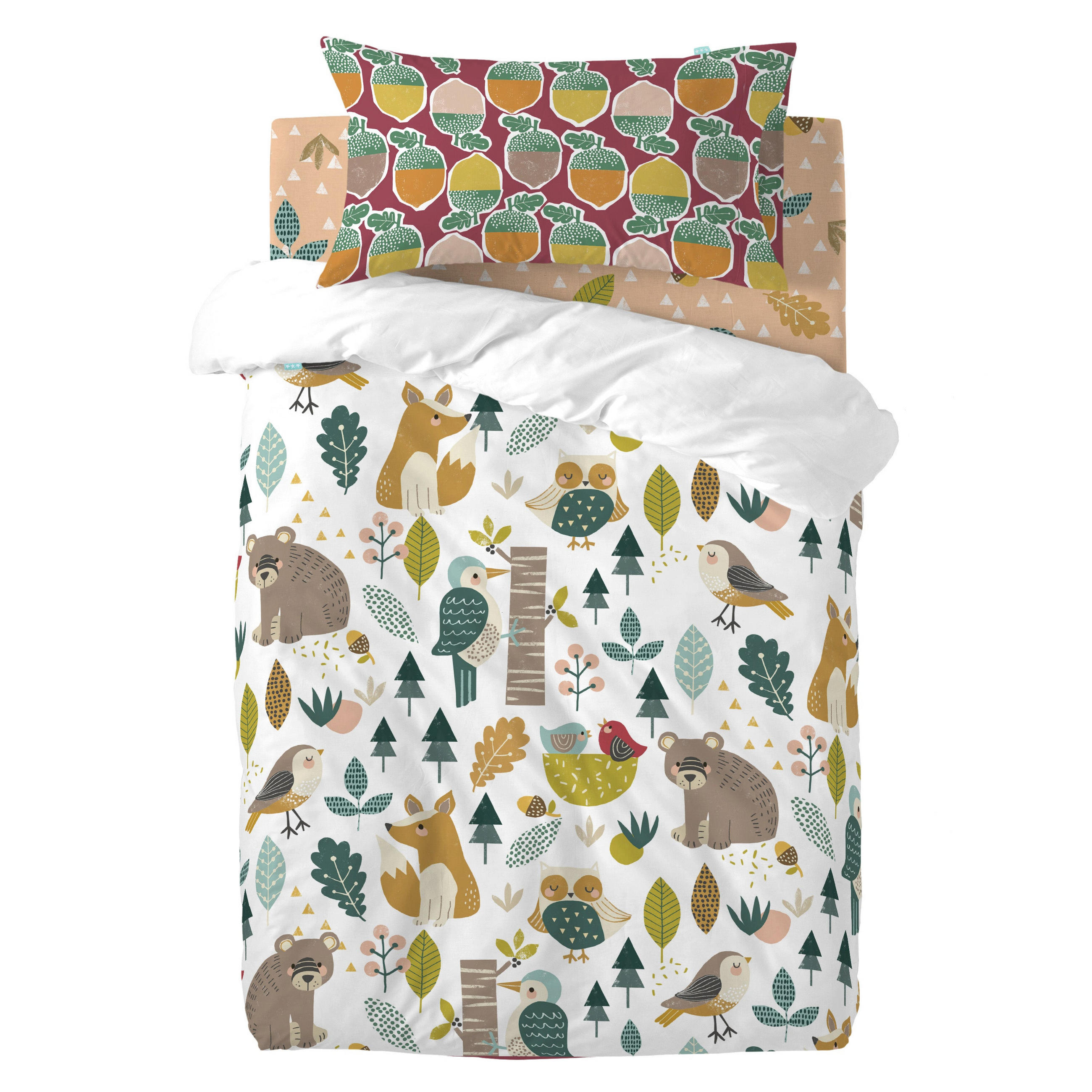 BETTBEZUG 2er-Set teiliges harvestwood 100x120 cm (kinderbett) mehrfarbig - Multicolor, Textil (100/120cm) - Happy Friday
