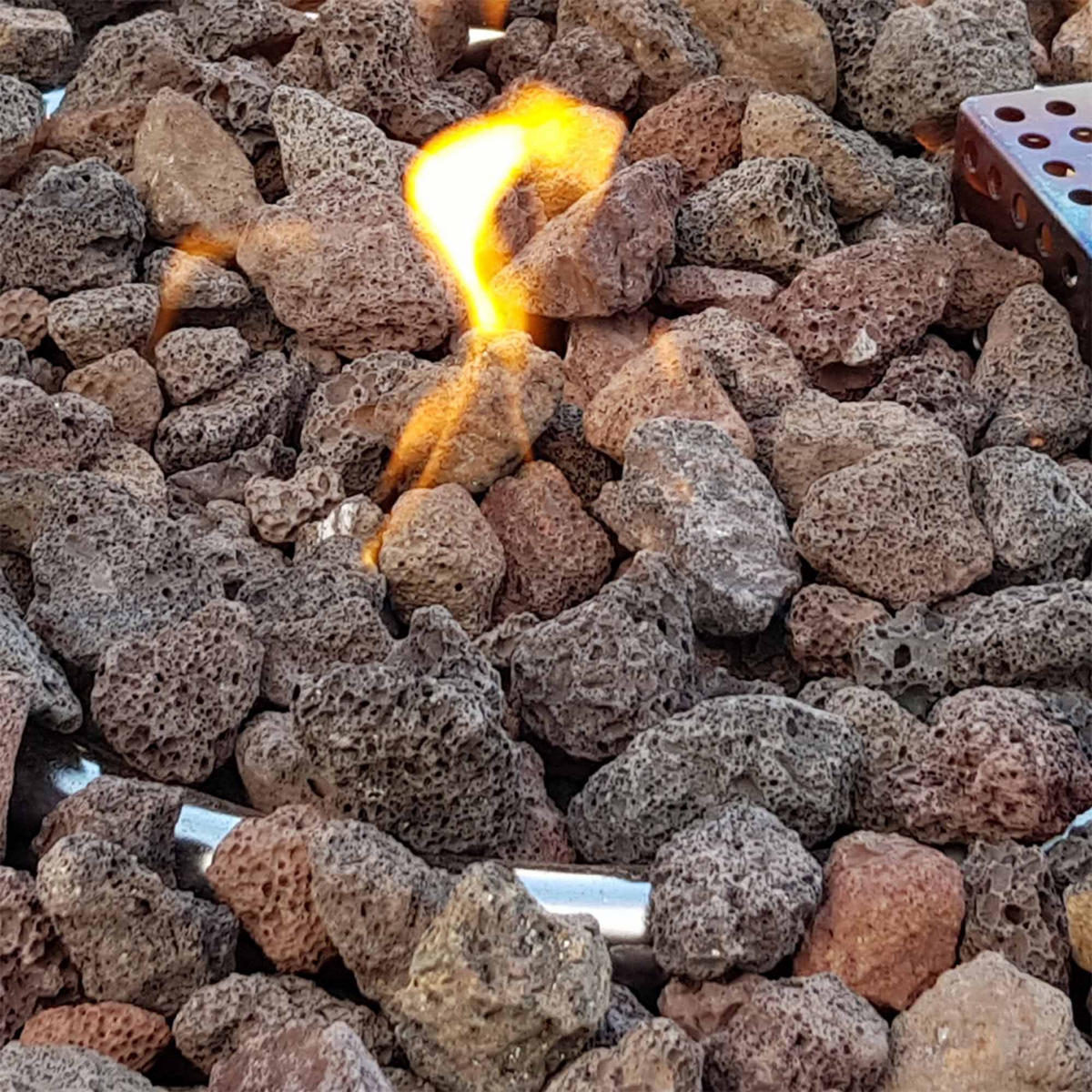 FEUERSTELLE Derby in Basalt-Optik schwarz/braun aus Naturstein - Dunkelbraun, Stein (60/60/60cm) - Elementi