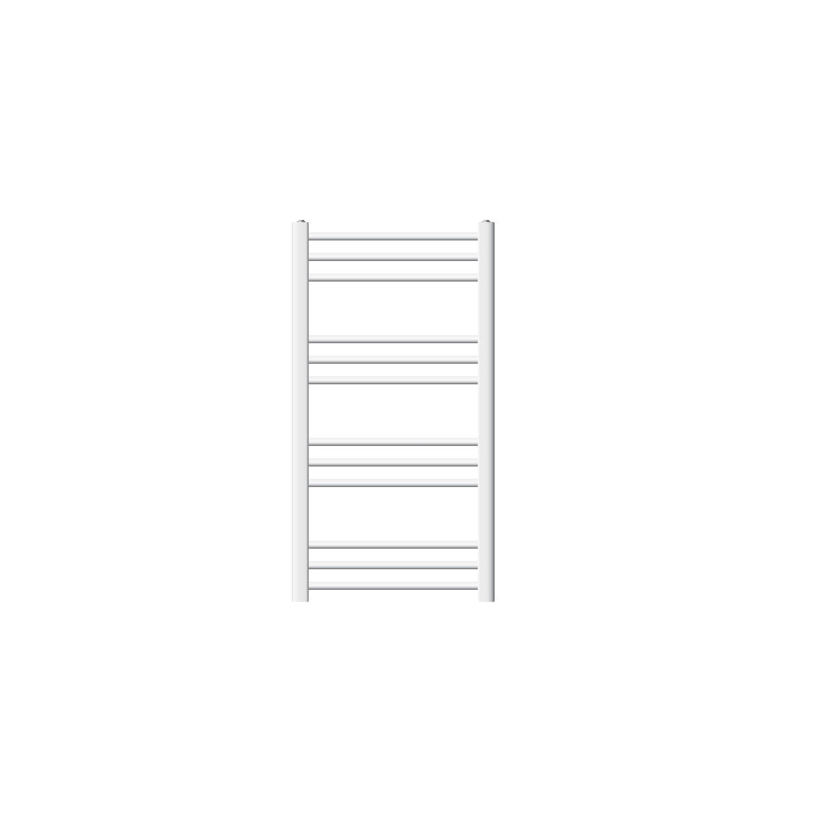 BADHEIZKÖRPER elektrisch Sahara 500x800 mm Weiß gebogen mit Heizstab 300W Digital - Weiß, Metall (50/80/3cm) - LuxeBath