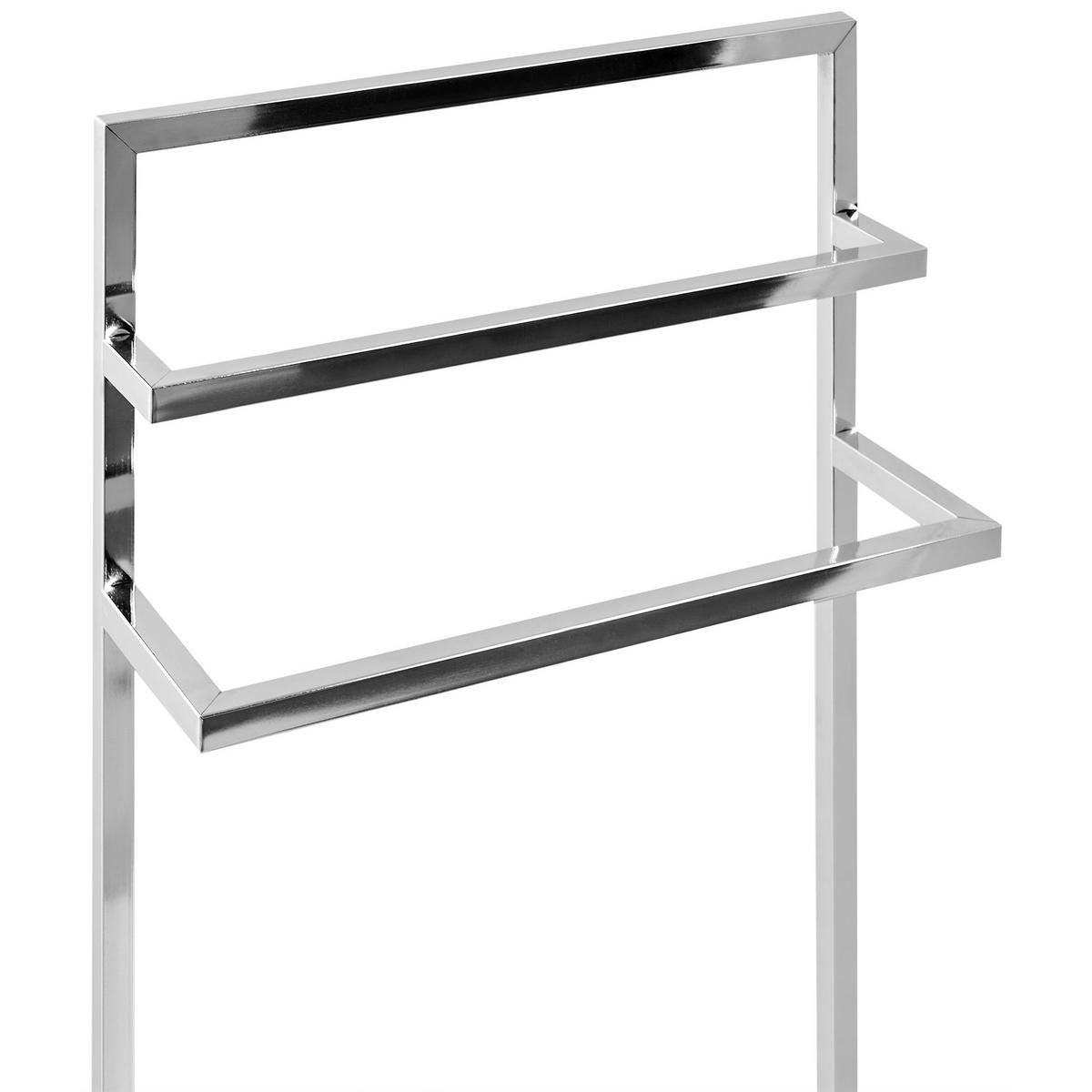 HANDTUCHSTÄNDER Metall Silber Melincue - Silberfarben, Metall (40/87/35cm) - Beliani