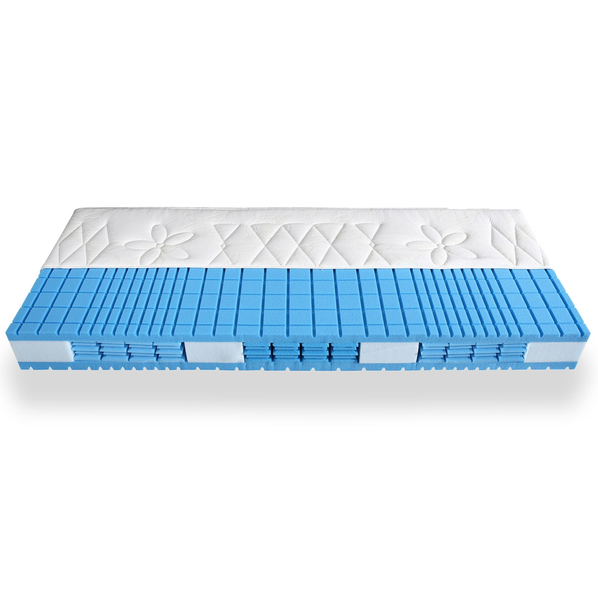 MATRATZE Komfort – 7-Zonen-Kaltschaummatratze mit Hylex®-Schaum - Weiß, Holz (140/200cm) - Schwarzwaldmarie