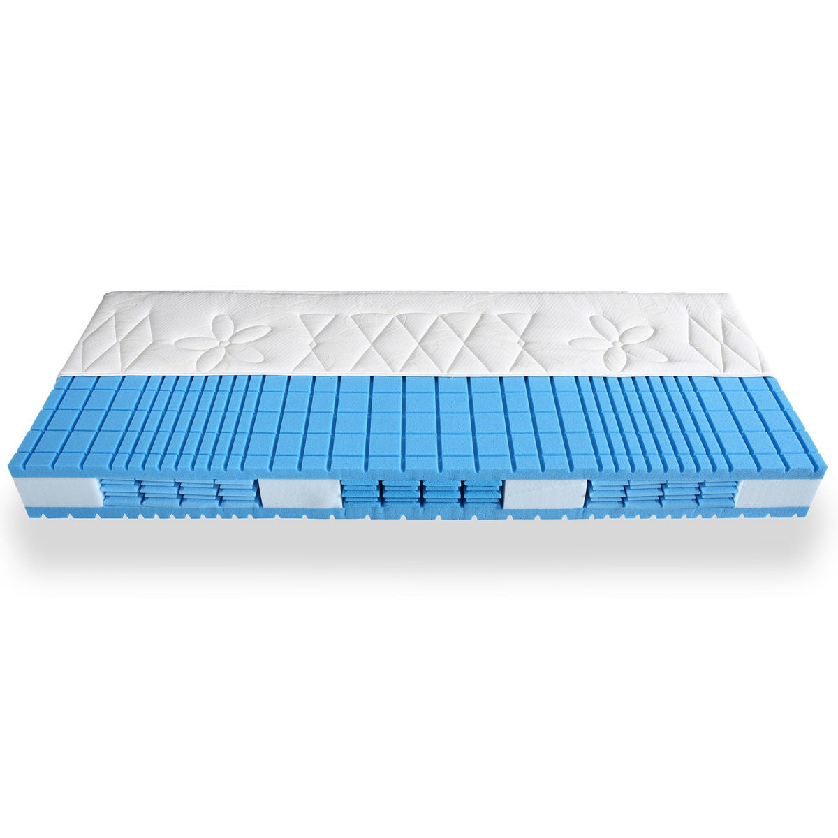 MATRATZE Komfort – 7-Zonen-Kaltschaummatratze mit Hylex®-Schaum - Weiß, Holz (140/200cm) - Schwarzwaldmarie