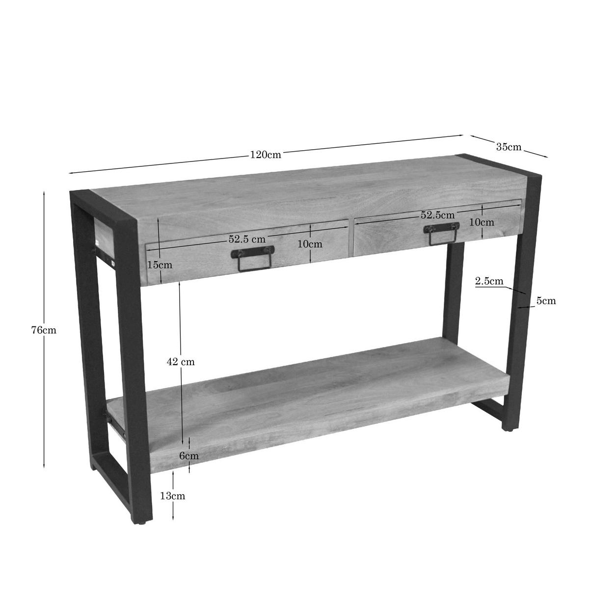 BEISTELLTISCH Britt Braun 35/120/76 cm - Braun, Holz (35/120/76cm) - Starfurn
