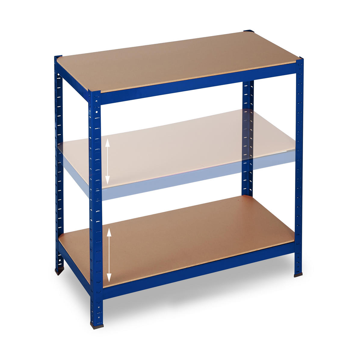 SCHWERLASTREGAL - Multicolor, Holzwerkstoff/Kunststoff (90/180/45cm) - Relaxdays