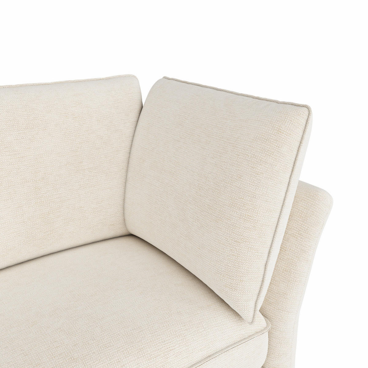 KUTNA SOFA s 4 sjedala u bež boji s tabureom sa spremnikom, od šenila - bež/crna, drvni materijal/tekstil (225/137cm) - CHICFURN