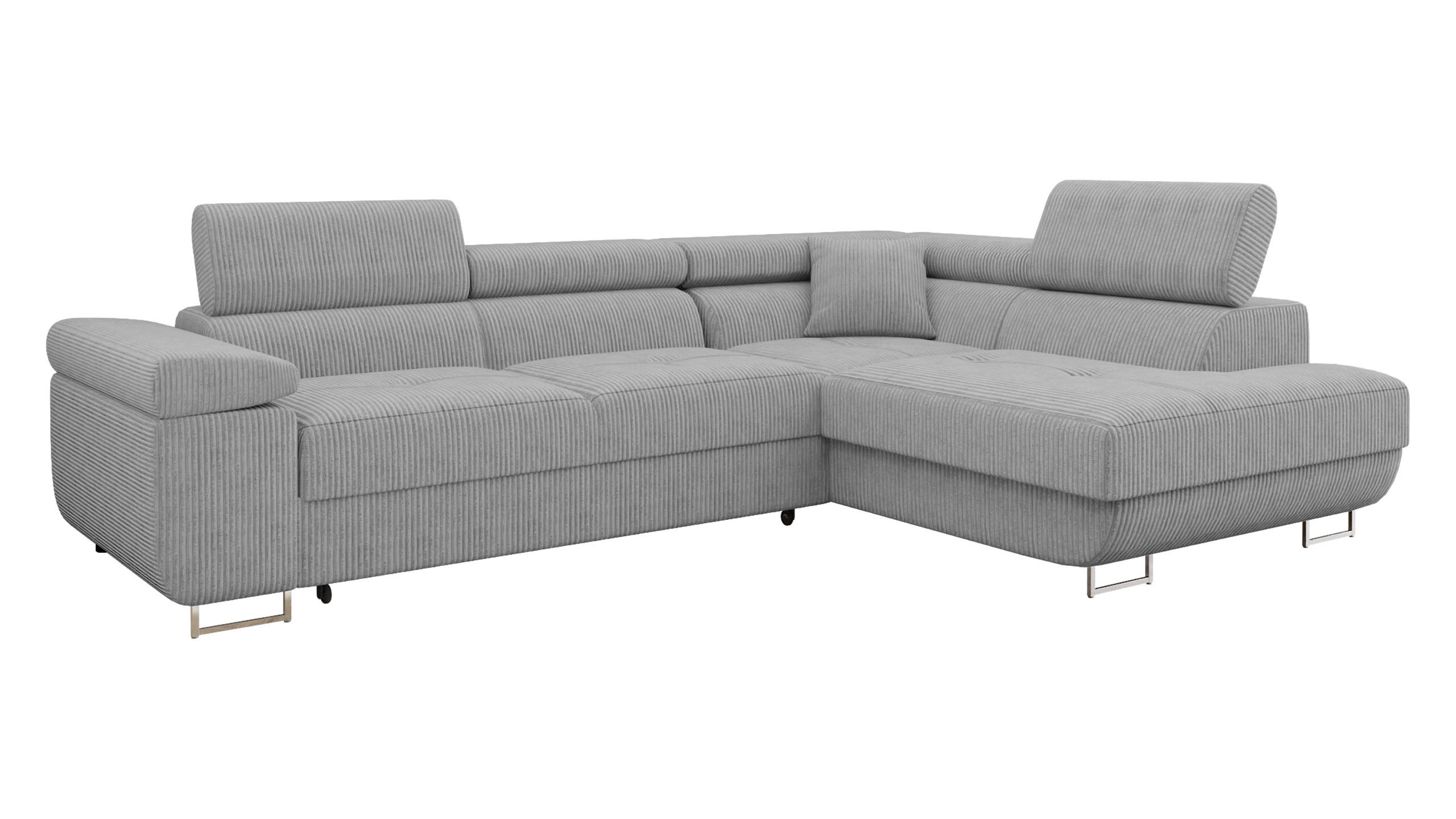 COLTAR Torezio Reiat, Dreapta - gri, material textil/lemn (203/274cm) - MIRJAN24
