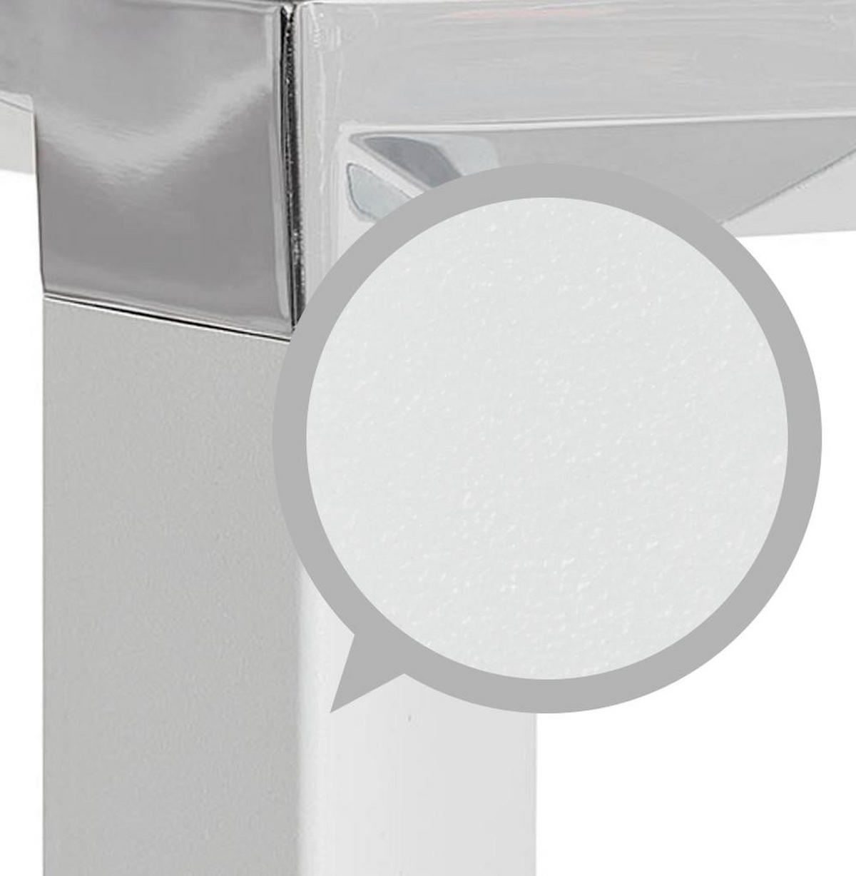 SCHREIBTISCH Glas Chromakzente Für Besprechungsraum KERIX, Weiß 200x100x74 cm - Weiß, Glas/Metall (100/200/74cm) - KADIMA DESIGN