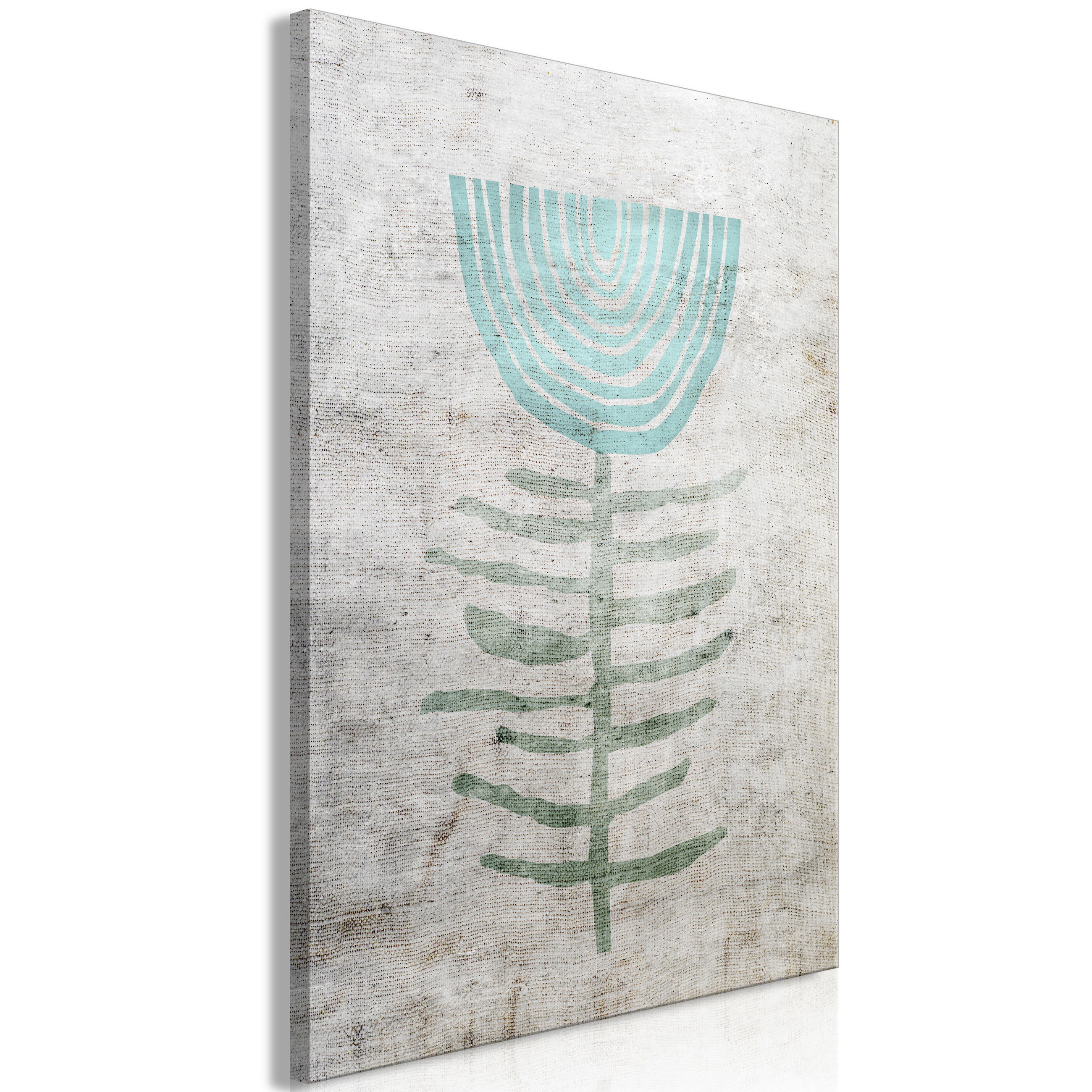 KUNSTDRUCK Grau 80/120 cm - Blau/Grau, Textil (80/120cm) - KUNSTLOFT